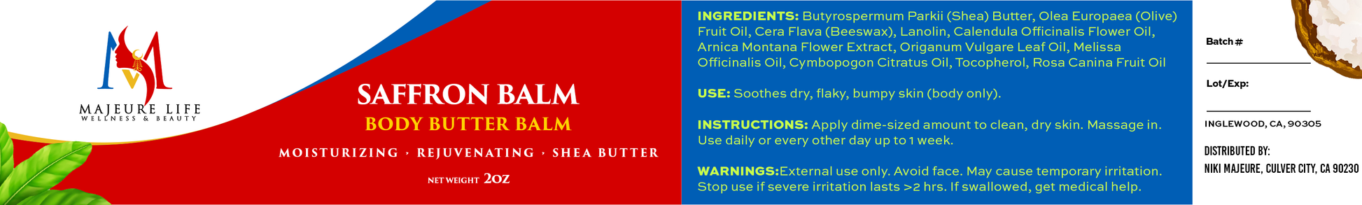 2 OZ Majeure Life Body Butter Balm